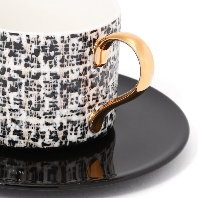Tweed Cup And Saucer Black