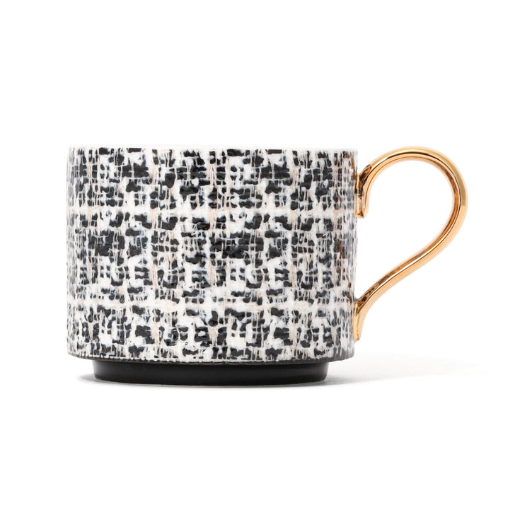 Tweed Cup And Saucer Black