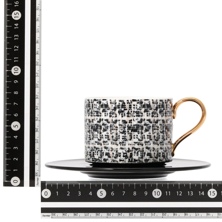 Tweed Cup And Saucer Black