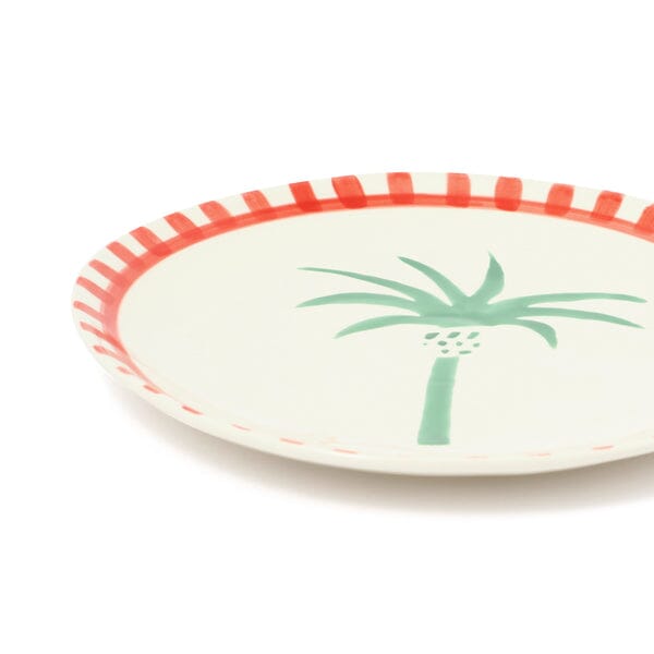 Hand Painted Plate Palm Tree M