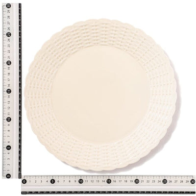 Weave Plate L Ivory