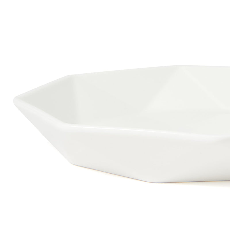 Blanche Deep Plate L Octagon White