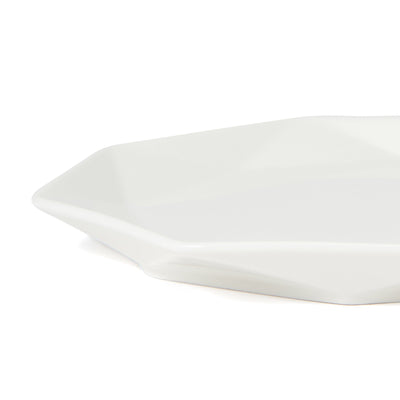 Blanche Plate S Octagon  White