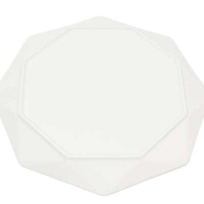 Blanche Plate L Octagon  White