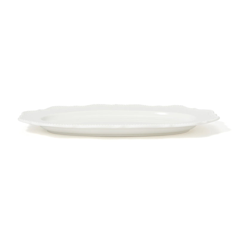Blanche Oval Plate Wave  White