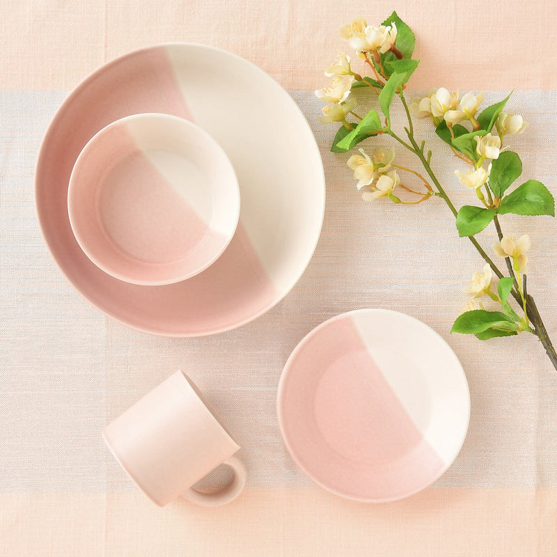 Mino Ware Irabomat, Deep Plate, Pink