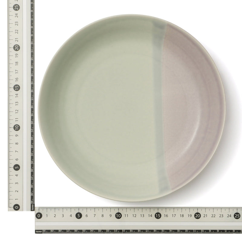 Mino Ware Irabomat Deep Plate Green X Purple