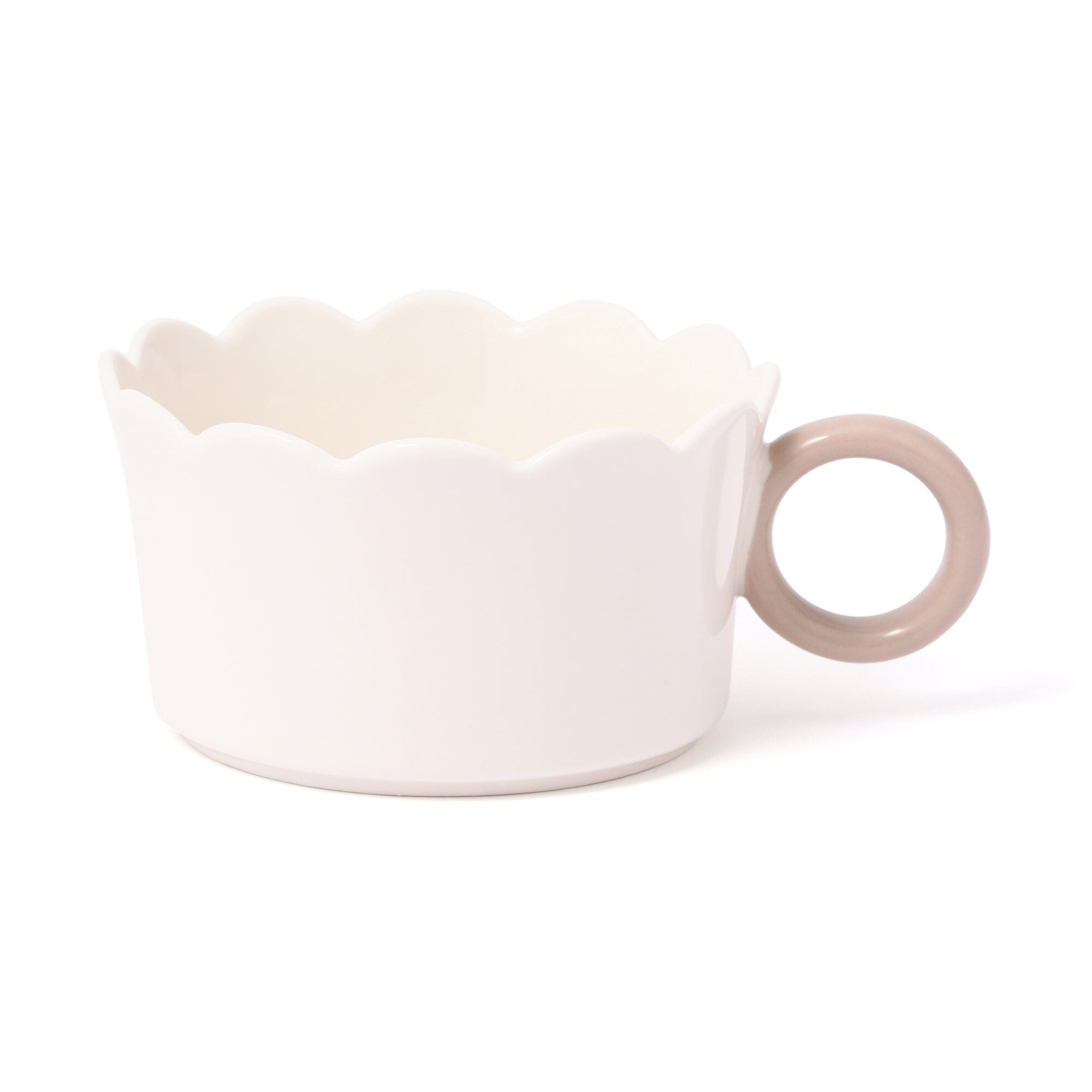 Bicolor 褶邊湯杯 象牙色