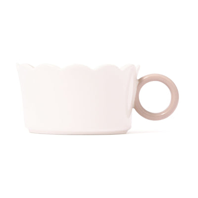 Bicolor Frill Soup Cup ivory