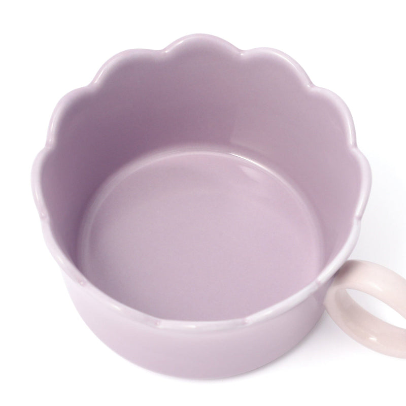 Bicolor Frill Soup Cup Purple