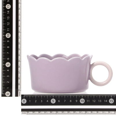 Bicolor Frill Soup Cup Purple