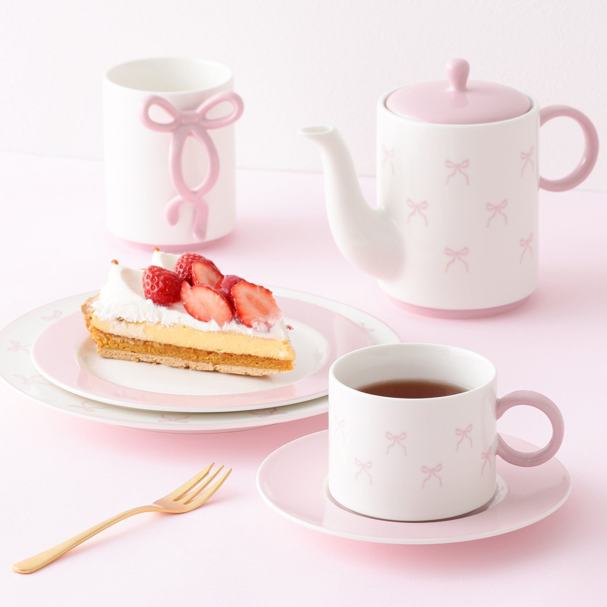 Ribbon Mug Pink