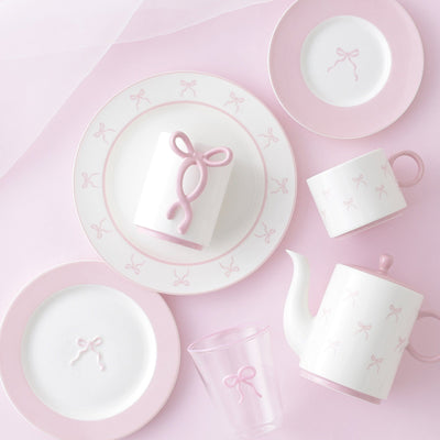Ribbon Plate Small Pink