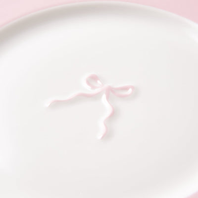 Ribbon Plate Small Pink