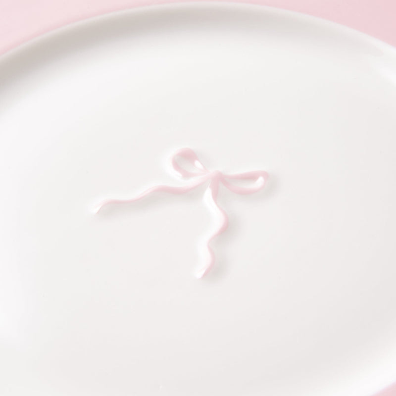 Ribbon Plate Small Pink