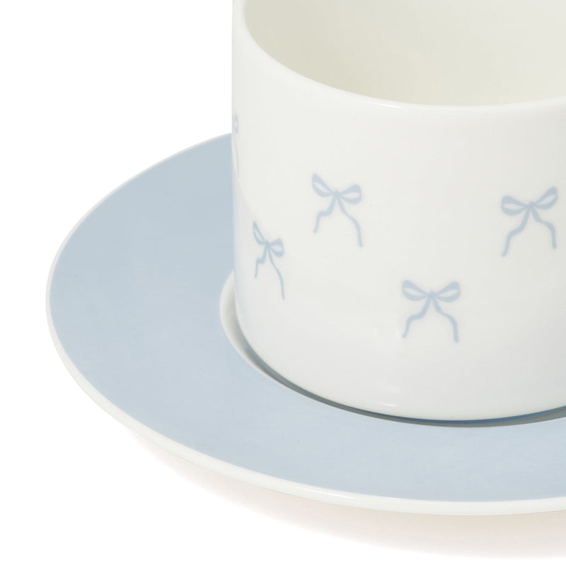 Ribbon Cup & Saucer Blue