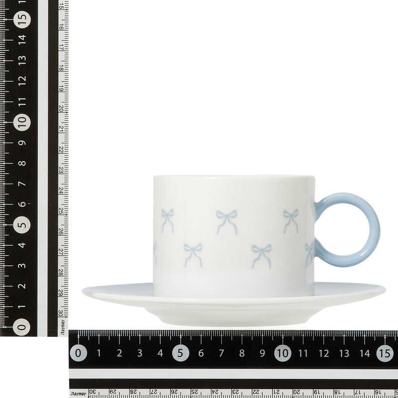 Ribbon Cup & Saucer Blue