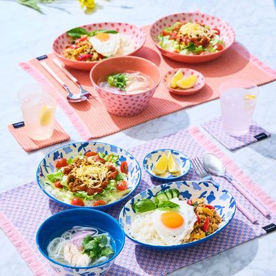 Iroiro Deep Plate SS Navy Flower