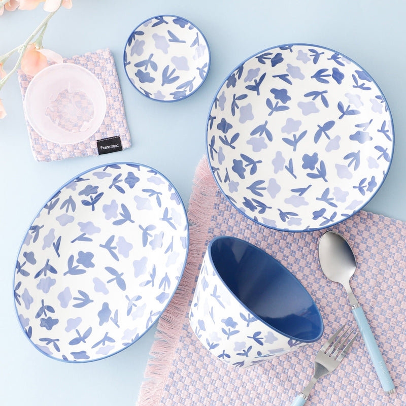 Iroiro Deep Plate SS Navy Flower