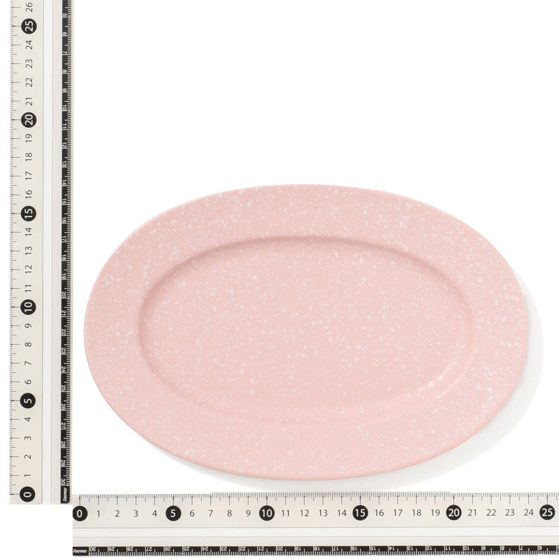 Splatter Oval Plate Pink