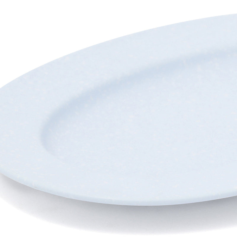 Splatter Oval Plate Light Blue