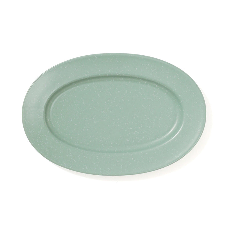 Splatter Oval Plate Green