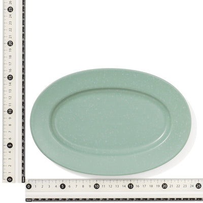 Splatter Oval Plate Green