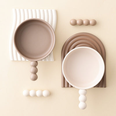 單柄陶瓷碗 中號 啡色