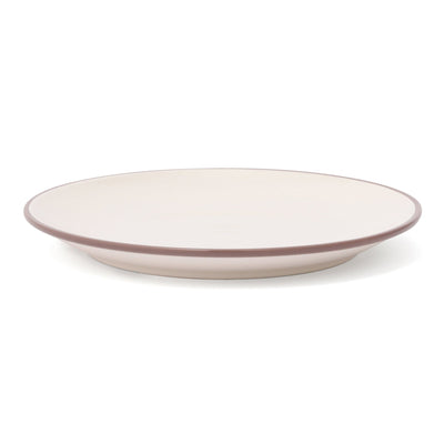 Bicolor Rim Plate Large White
