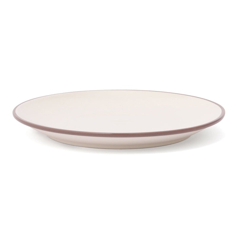 Bicolor Rim Plate Large White
