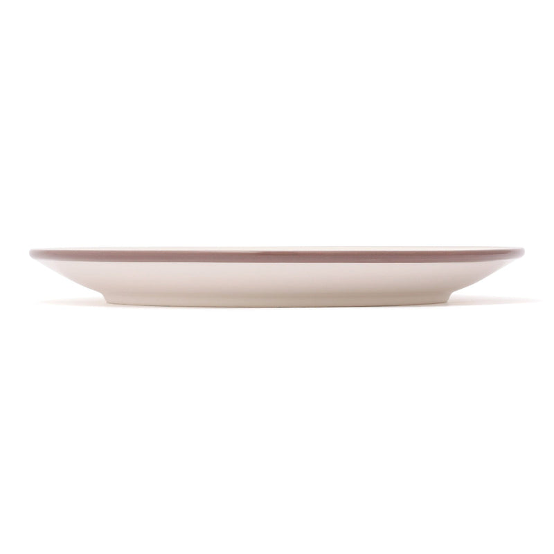 Bicolor Rim Plate Large White