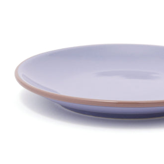 Bicolor Rim Plate Medium Blue