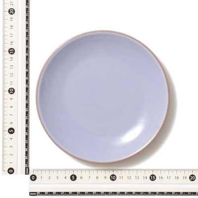 Bicolor Rim Plate Medium Blue