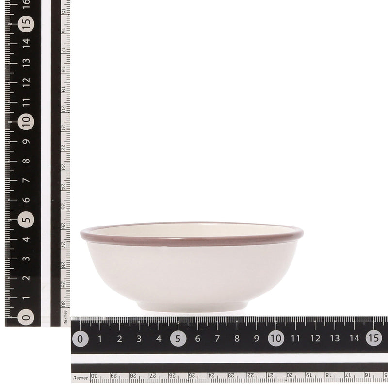Bicolor Rim Bowl Small White