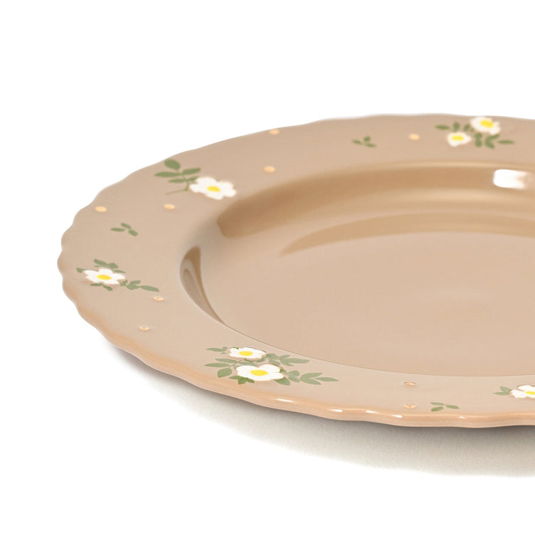 Fleuron Plate Medium Brown