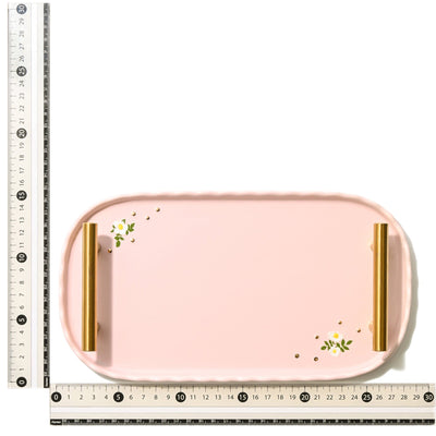 Fleuron Cake Tray Pink