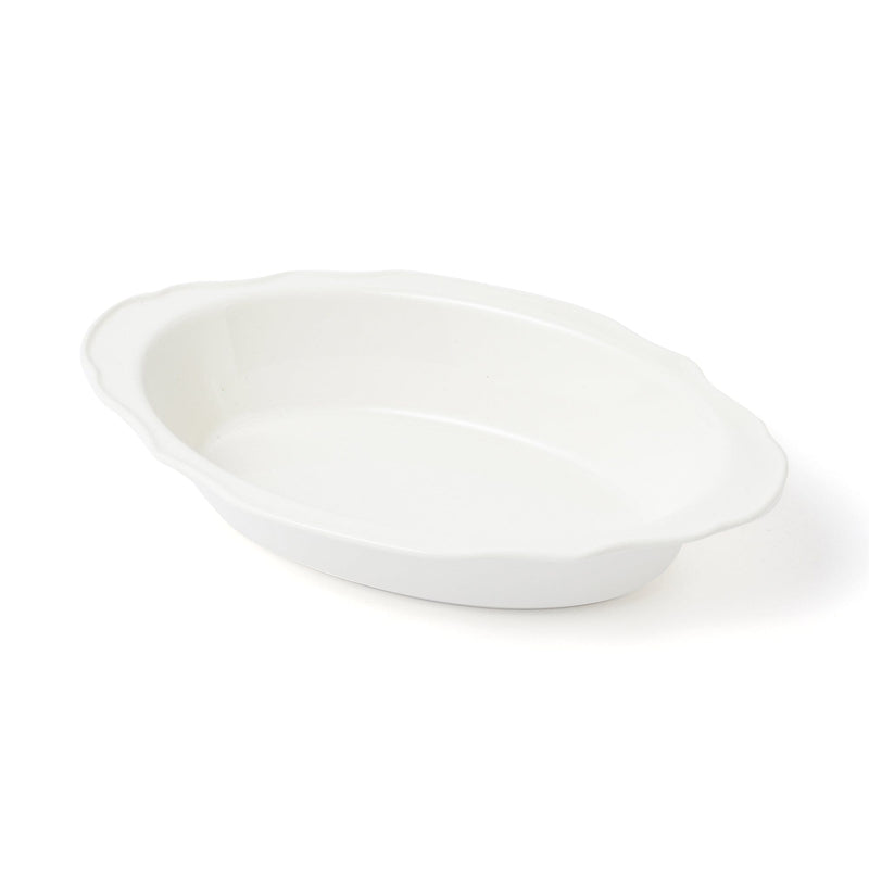 Flower Rim Ovenware Medium Ivory
