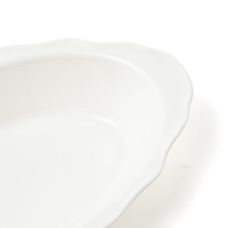 Flower Rim Ovenware Medium Ivory