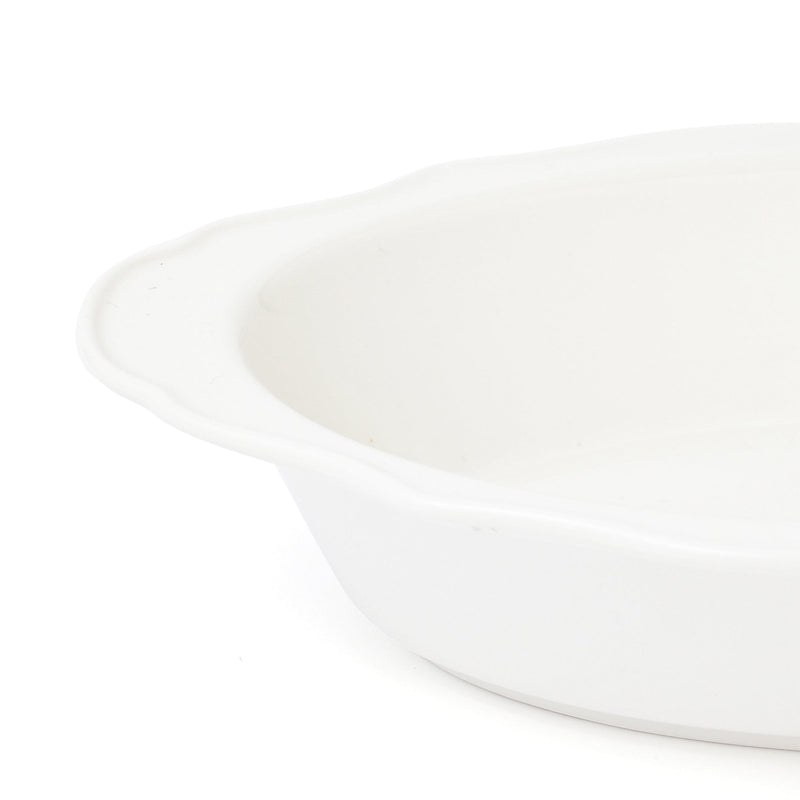 Flower Rim Ovenware Medium Ivory