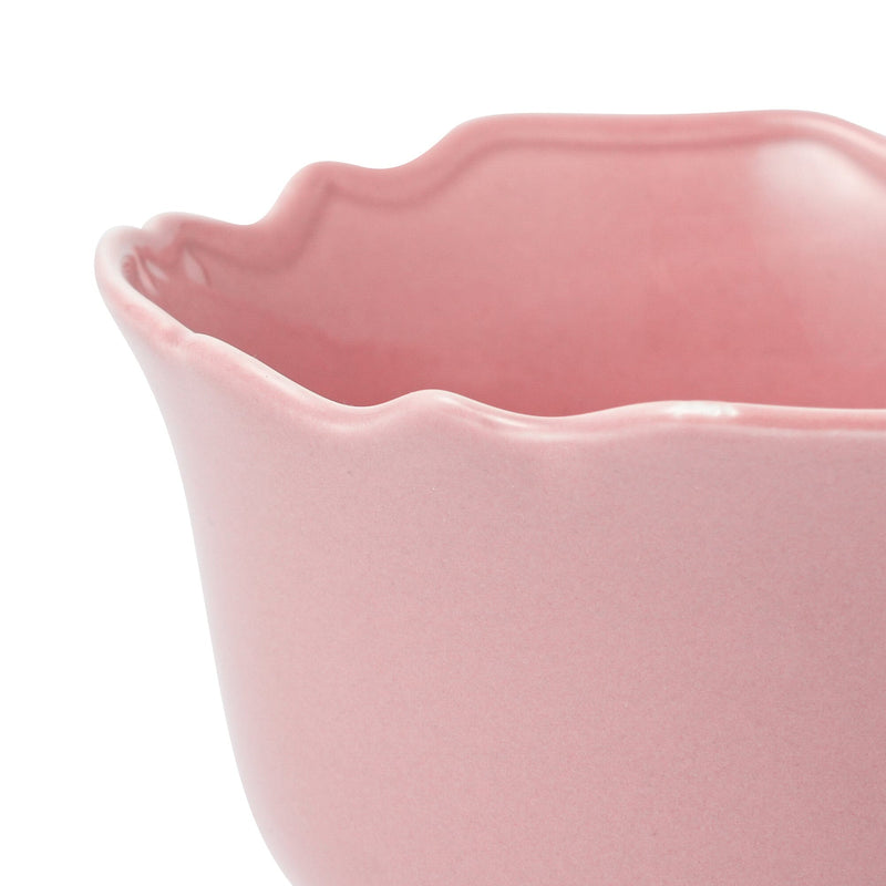 Flower Rim Soup Cup Pink
