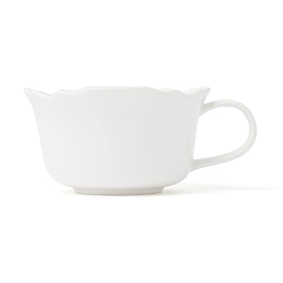 Flower Rim Soup Cup Ivory