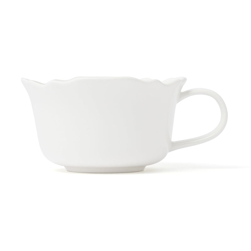 Flower Rim Soup Cup Ivory