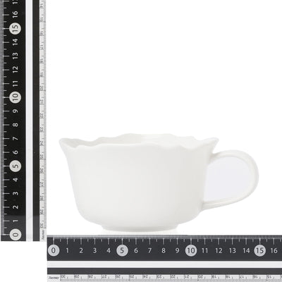 Flower Rim Soup Cup Ivory