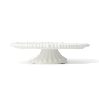 Pearl Cake Stand 1 Tier White