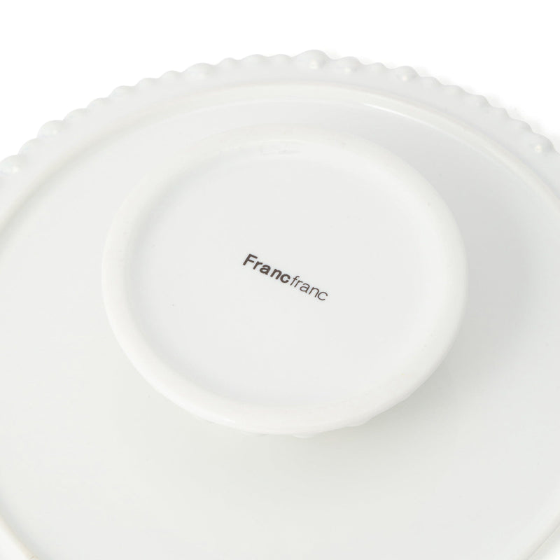 Pearl Cake Stand 1 Tier White