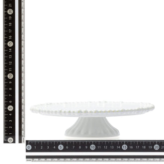 Pearl Cake Stand 1 Tier White