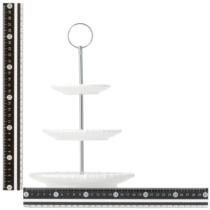 Francfranc 3 Tier Stand ホワイト　再入荷予定なし Pearl Cake Stand 3 Tier White – Francfranc Hong Kong