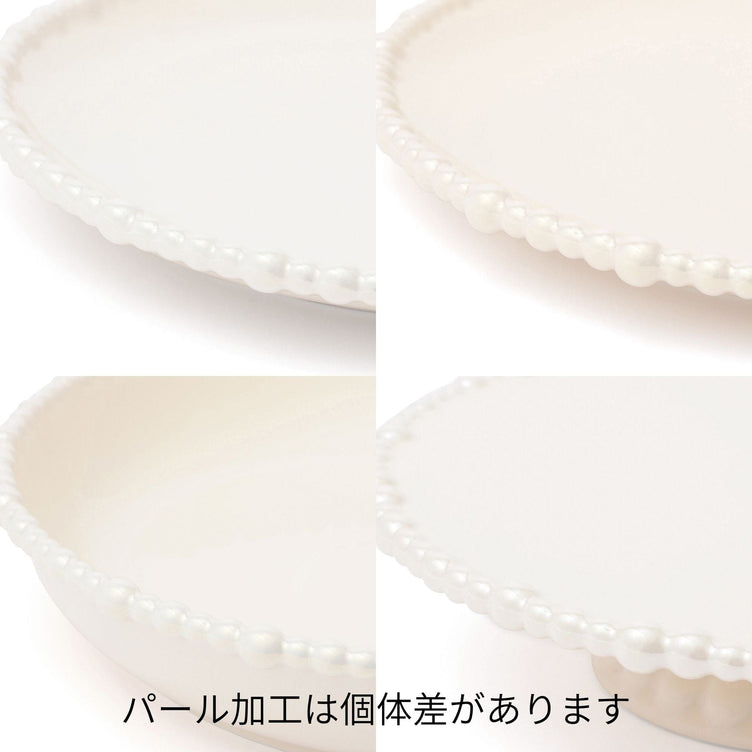 Pearl Cake Stand 3 Tier Beige