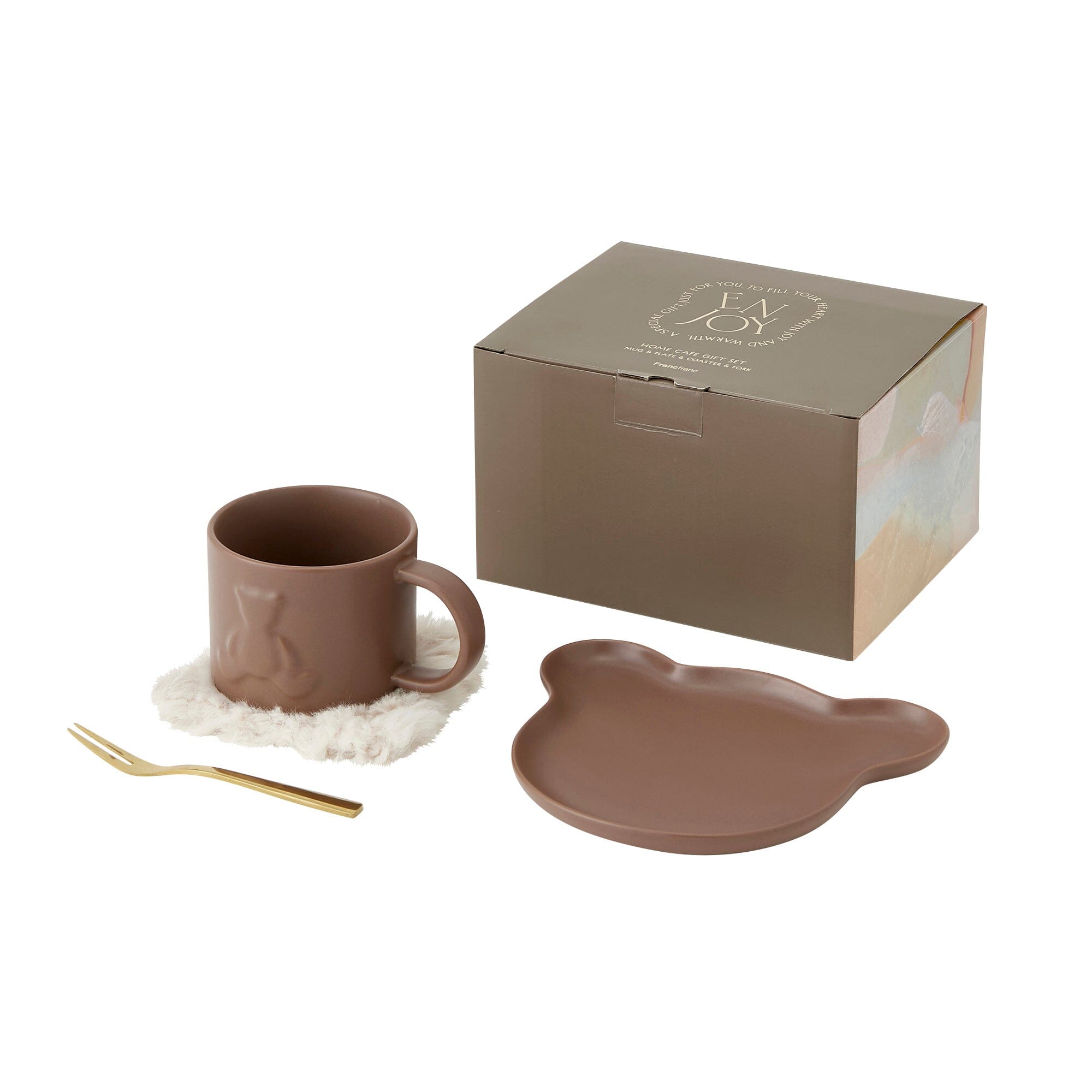 Home Cafe Gift Set Brown