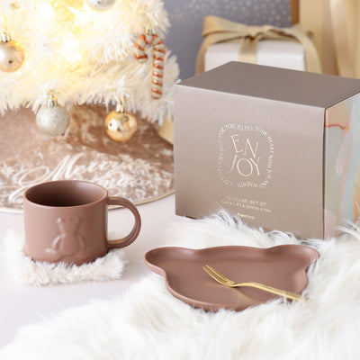 Home Cafe Gift Set Brown